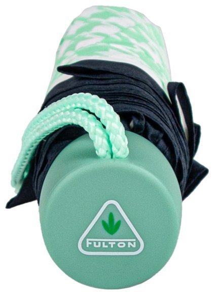 Зонт женский Fulton L354-040898 Minilite-2 Minty Houndstooth (Круглый купол, белый-мятный с акцентной черной полосой) 94207 фото №9 Зонт женский Fulton L354-040898 Minilite-2 Minty Houndstooth (Круглый купол, белый-мятный с акцентной черной полосой) 94207 modnotak фото №9