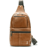Руда сумка-рюкзак через плече з вінтажній шкіри Vintage (20008) - 1