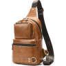 Руда сумка-рюкзак через плече з вінтажній шкіри Vintage (20008) - 3