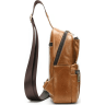 Рыжая сумка-рюкзак через плечо из винтажной кожи Vintage (20008) - 4