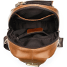 Рыжая сумка-рюкзак через плечо из винтажной кожи Vintage (20008) - 7
