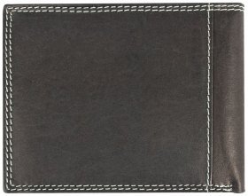 Мужское кожаное портмоне без застежки с RFID-защитой черного цвета JCB NC52MN 94307 с блоком под карты