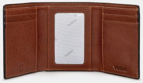 Коричневый кожаный мужской портмоне Yoshi 94407