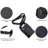 Мужская повседневная кожаная сумка через плечо H.T Leather 94507 черного цвета modnotak фото - 4