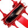Компактна червона сумка жіноча з натуральної шкіри під крокодила KARYA (2420893) - 5