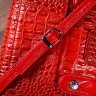 Компактна червона сумка жіноча з натуральної шкіри під крокодила KARYA (2420893) - 10
