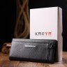 Чорний жіночий горизонтальний гаманець з натуральної шкіри під багато карт KARYA (2421093) - 10