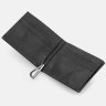 Чоловічий шкіряний портмоне чорного кольору із затискачем для купюр Ricco Grande 65007 - 5