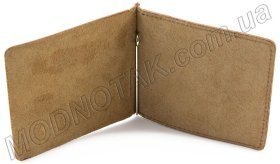 Кожаный зажим для купюр рыжего цвета ST Leather (17815)