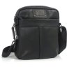 Черная небольшая мужская сумка-планшет из натуральной кожи на змейке Tiding Bag (21224) - 1