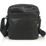 Черная небольшая мужская сумка-планшет из натуральной кожи на змейке Tiding Bag (21224) - 3