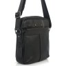 Черная небольшая мужская сумка-планшет из натуральной кожи на змейке Tiding Bag (21224) - 4