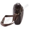 Кожаная  мужская сумка-мессенджер коричневого цвета KLEVENT (11614) - 3