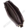 Кожаная  мужская сумка-мессенджер коричневого цвета KLEVENT (11614) - 7