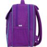 Школьный текстильный рюкзак для девочек фиолетового цвета с единорогом Bagland (55607) - 2