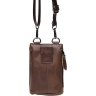 Мужская кожаная сумка маленького размера через плечо в коричневом цвете Keizer (21399) - 3