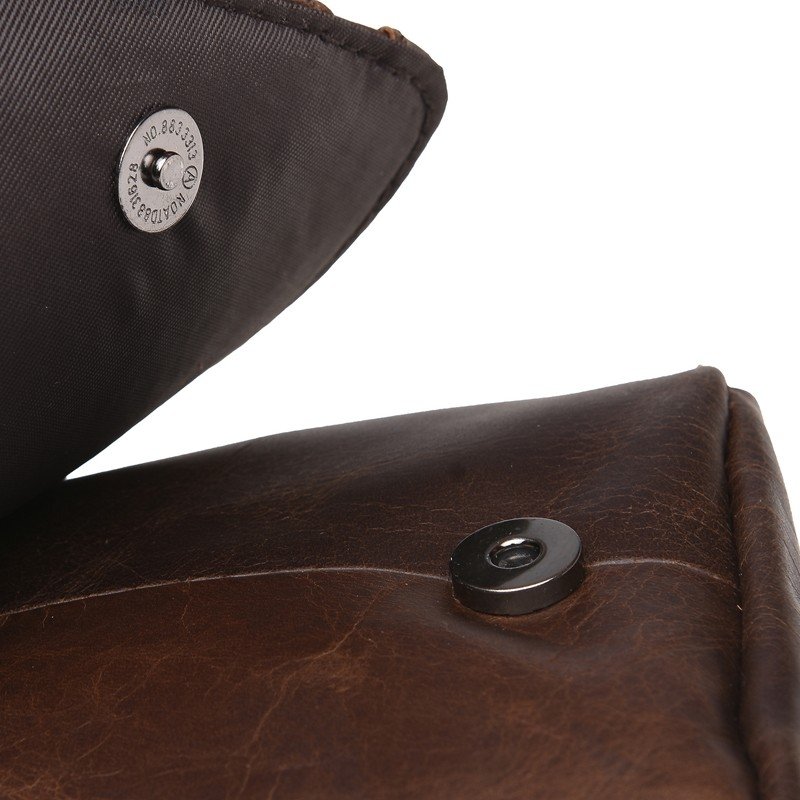 Мужская кожаная сумка маленького размера через плечо в коричневом цвете Keizer (21399)
