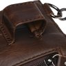 Мужская кожаная сумка маленького размера через плечо в коричневом цвете Keizer (21399) - 8