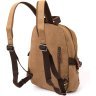 Текстильний рюкзак кольору хакі на блискавки Vintage (20603) - 3