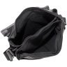 Плечова чоловіча сумка середнього розміру з натуральної шкіри в чорному кольорі Tiding Bag 77507 - 3
