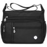 Текстильная женская сумка-мессенджер черного цвета через плечо Confident 77607 - 1