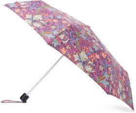 Женский зонт Fulton L907-041819 Morris &amp; Co. Minilite-2 UV Golden Lily Pink (механика, складной, UPF 50+, с принтом цветов) 108007