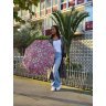 Женский зонт Fulton L907-041819 Morris & Co. Minilite-2 UV Golden Lily Pink (механика, складной, UPF 50+, с принтом цветов) 108007 modnotak фото - 7