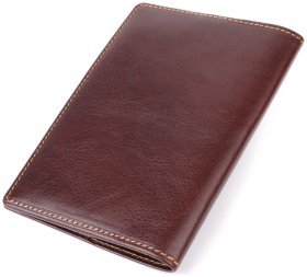 Кожаная обложка для паспорта старого образца с отделением для карточек Tony Perotti коричневая 108107