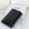 Чорний жіночий гаманець струнної складання зі шкірозамінника MD Leather (21517) - 4