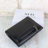 Чорний жіночий гаманець струнної складання зі шкірозамінника MD Leather (21517) - 5