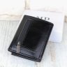 Чорний жіночий гаманець струнної складання зі шкірозамінника MD Leather (21517) - 6