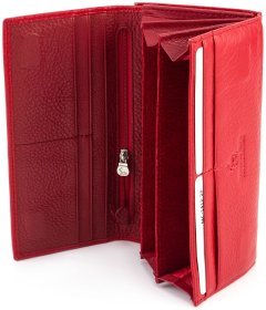 Червоний жіночий гаманець з монетницьою на клямці Marco Coverna (16612)