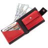 Стильний чорно-червоний гаманець ручної роботи Grande Pelle (13035) - 5