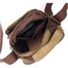 Маленька чоловіча сумка-барсетка оливкового кольору із щільного текстилю Vintage 2422219 - 5