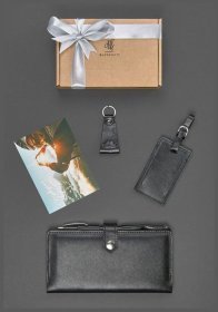 Набір шкіряних аксесуарів для мандрівника (тревел-кейс, бірка для багажу, брелок) BlankNote 78507