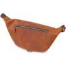 Светло-коричневая винтажная мужская сумка на пояс из натуральной кожи Vintage (20371) - 2