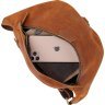 Светло-коричневая винтажная мужская сумка на пояс из натуральной кожи Vintage (20371) - 4