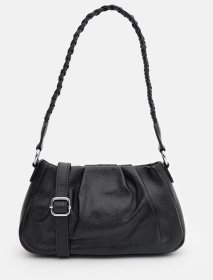 Елегантна жіноча сумка з натуральної шкіри Borsa Leather 88707 Чорна