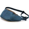 Кожаная винтажная сумка на пояс в голубом цвете TARWA (21633) - 1