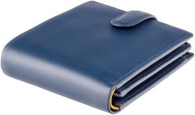 Мужское портмоне из натуральной синей кожи под карты, документы и монеты Visconti Leonardo 68907