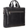 Солідна чоловіча сумка під ноутбук 13 дюймів з натуральної шкіри чорного кольору Visconti Charles 69007 - 6