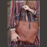 Світло-коричнева жіноча сумка-шоппер із натуральної шкіри вінтажного стилю BlankNote Walker Mini 79107 - 2