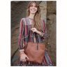 Светло-коричневая женская сумка-шоппер из натуральной кожи винтажного стиля BlankNote Walker Mini 79107 - 3