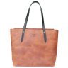 Светло-коричневая женская сумка-шоппер из натуральной кожи винтажного стиля BlankNote Walker Mini 79107 - 1