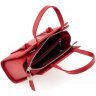 Красная женская кожаная сумка компактного размера с двумя ручками KARYA (15595) - 6