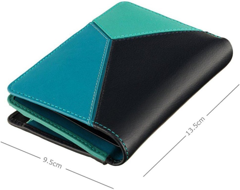 Кольоровий жіночий гаманець середнього розміру з високоякісної натуральної шкіри Visconti 69207