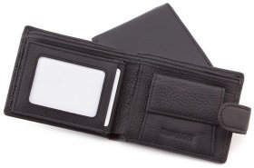 Маленький кожаный кошелек на кнопке ST Leather (16771)