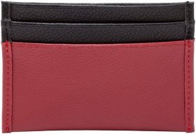 Небольшой картхолдер из сафьяновой кожи красно-черного цвета Smith&amp;Canova 69707