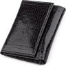 Чорний гаманець з лакової шкіри морської змії SEA SNAKE LEATHER (024-18282) - 1