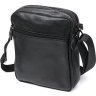 Функциональная мужская сумка-планшет из черной кожи флотар Vintage (20677) - 2